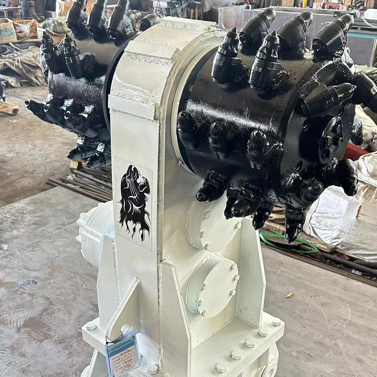 Industrial mining equipment in operation